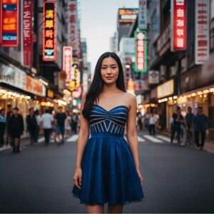 Aidan Mattox Women's Spaghetti Sequined Tulle Party Dress Size 6. EUC